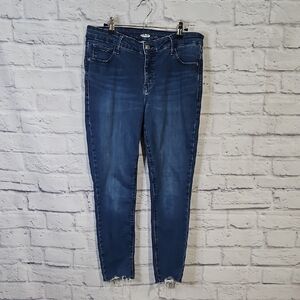 Old Navy Super Skinny Blue Cropped Jeans